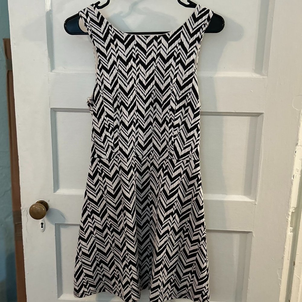 Blue Rain from Francesca's B&W Cotton/Polyester Dress